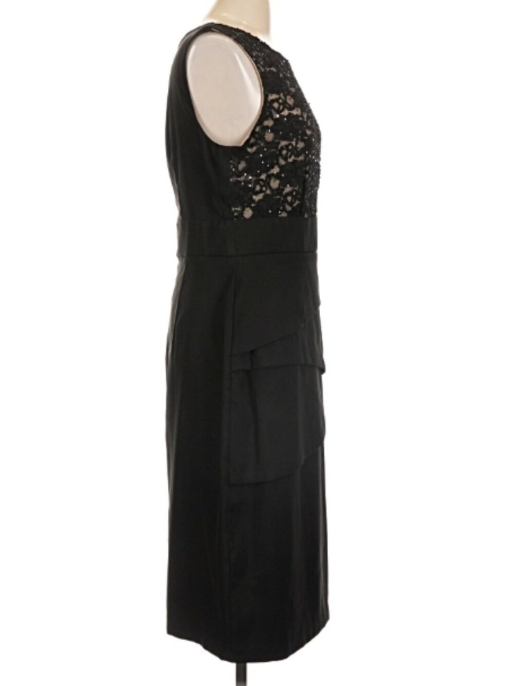 Connected Apparel Black Lace Sleeveless Dress Size 12 - Picture 3 of 4